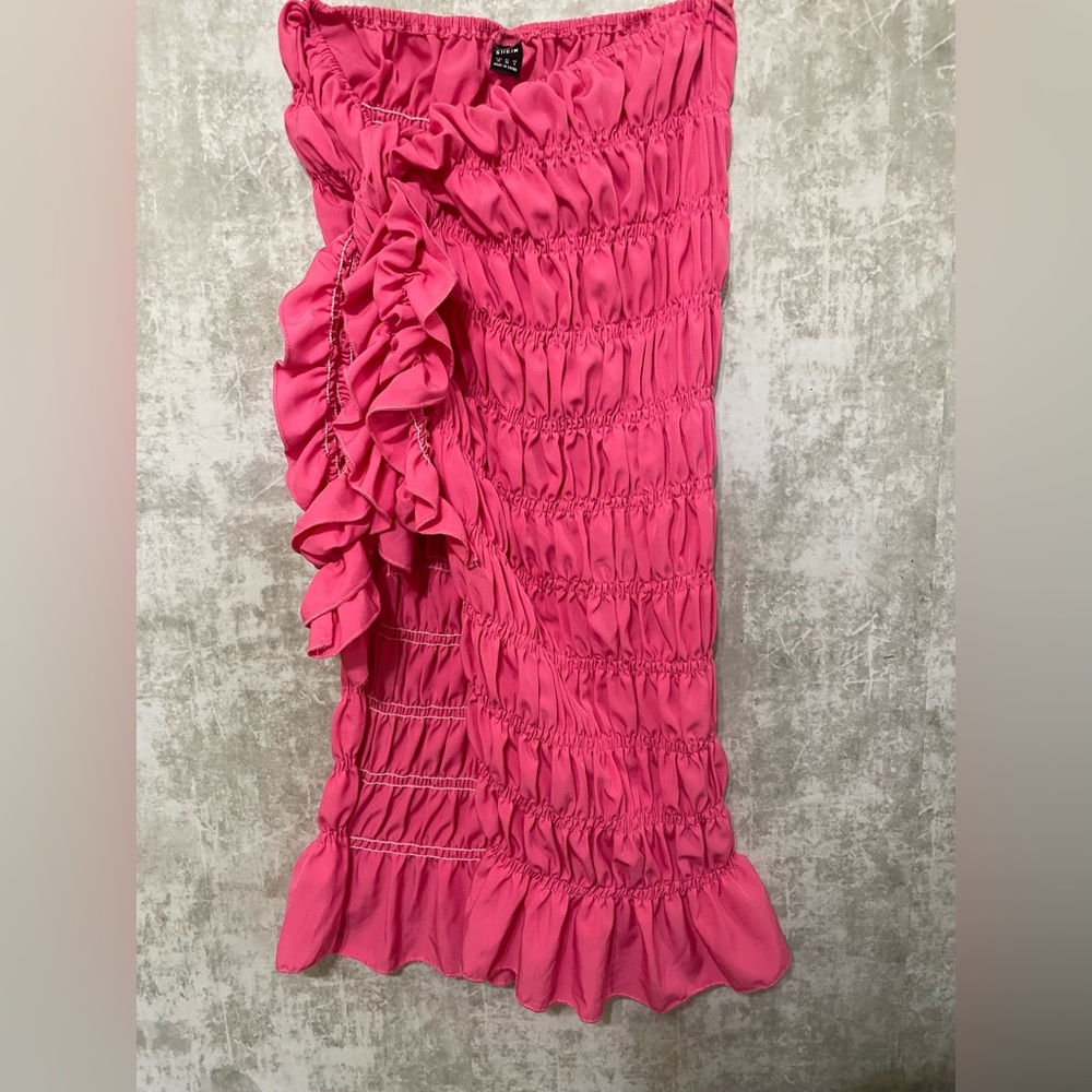 SHEIN Bright Pink Elastic Waist Skirt